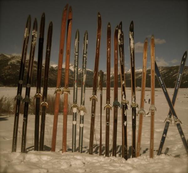wood skis